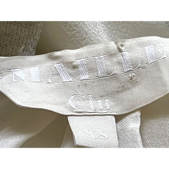 MAILLE Clu Cotton sheer back top  XS gray 38ch 22 long - Picture 4 of 4